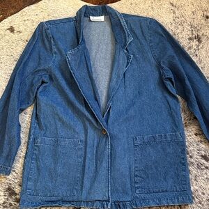 Vintage Denim Blazer Lerner size 12
